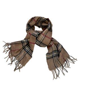 Vintage V. Fraas 100% Cashmere Plaid Scarf Made In Germany